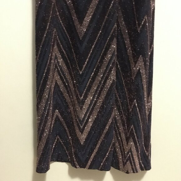 Slinky Sparkly Illusion Neck Side Slit Evening Maxi Costume Dress - Picture 5 of 15